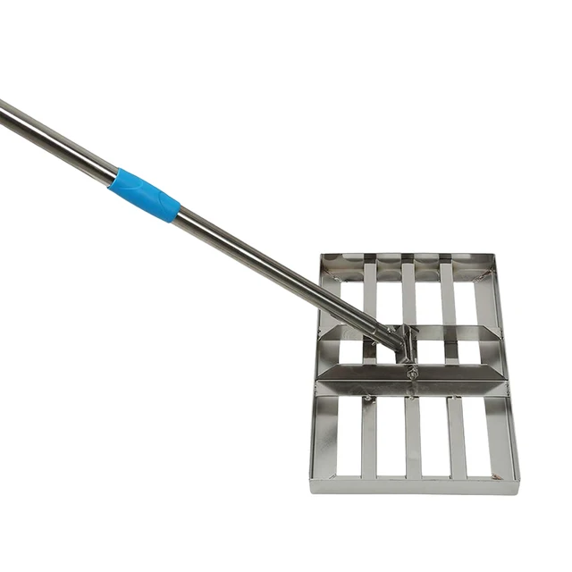 Állítható Gyep Szintű Szerszám Szintelés Gereblye Kerti Fű Befejező Talaj Fűnyíró Rozsdamentes Acél Pólus Az Udvari Golfhoz - Image 3