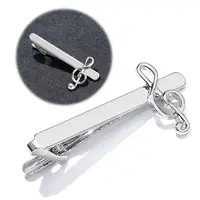 Fashion Men Tie Clip Treble Clef Piano Score Tie Clip Musical Note Tie Clip Cufflinks Business Tie Clip Necktie Clips 5
