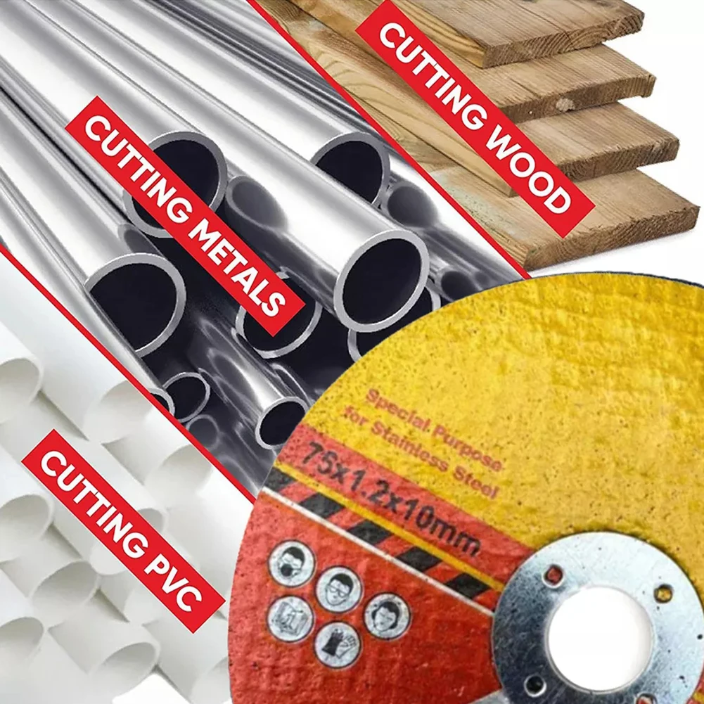 10Pcs 75mm Circular Resin Saw Blade Grinding Wheel Cutting Discs 10mm Bore 1.2mm Ultra-thin Angle Grinder Accessory cutting disc grinding disc grinding wheel cutting blade saw blade