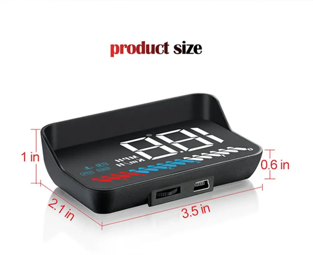 OBD2 HUD GPS ӵ  ӵ  Ÿ   ,  ڵ 溸   ÷, ָ ڵ 12V