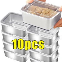 Récipient de conservation des aliments en acier inoxydable avec couvercle – Boîte hermétique de conservation des aliments frais pour réfrigérateur |   Petit organisateur de cuisine épais 1