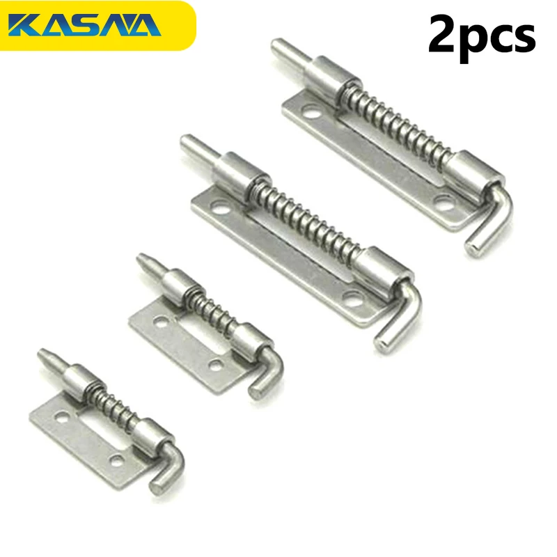 

2 Pcs Spring Bolts Latch Hardware Stainless Steel 304 Cabinet Industrial Distribution Box Latches