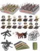 40 Pcs/Lot WW2 military characters WWII soldiers army building blocks assembling bricks national army weapons toys for children 2