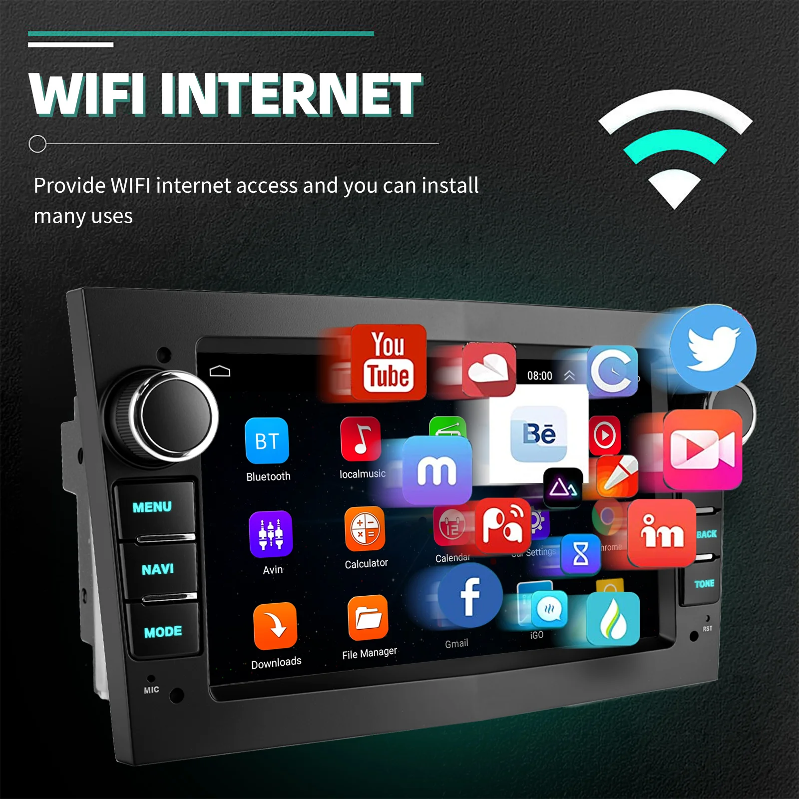 ESSGOO 7" Android 14 Car Stereo Radio Carplay Android Auto For Opel Vauxhall Corsa C/D Antara Astra Zafira RDS Wifi Mirror Link