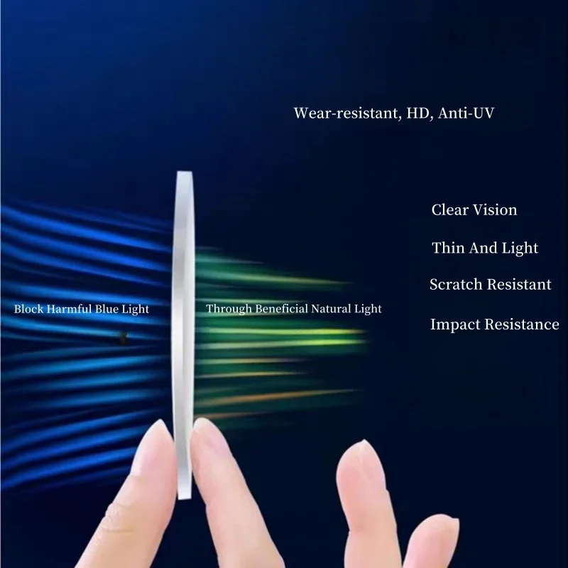 Prescription Glasses Lenses Blue Light Blocking Lenses 1.56/1.61/1.67/1.74 HD Myopia Hyperopia Office Computer Optical Prescription Lenses 1 Pair