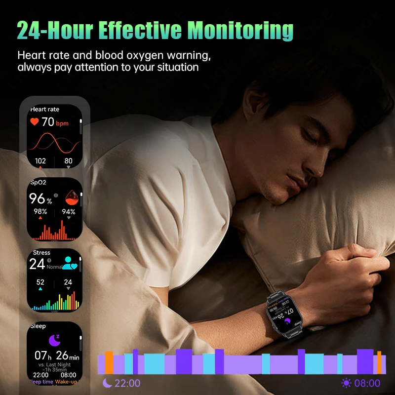 LIGE 2026 New GPS Tracker Smart Watch Men Compass Military Outdoor Sports Watch Man 2.01'' HD Screen Waterproof Smartwatch Women