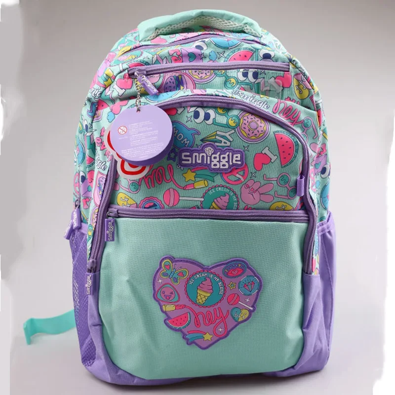 thumbnail image 1 of Mochila escolar Smiggle australiana auténtica, material de papelería para estudiantes, mochila de gran capacidad para niños y niñas, mochila de dibujos animados, regalo de cumpleaños, 1 of 5
