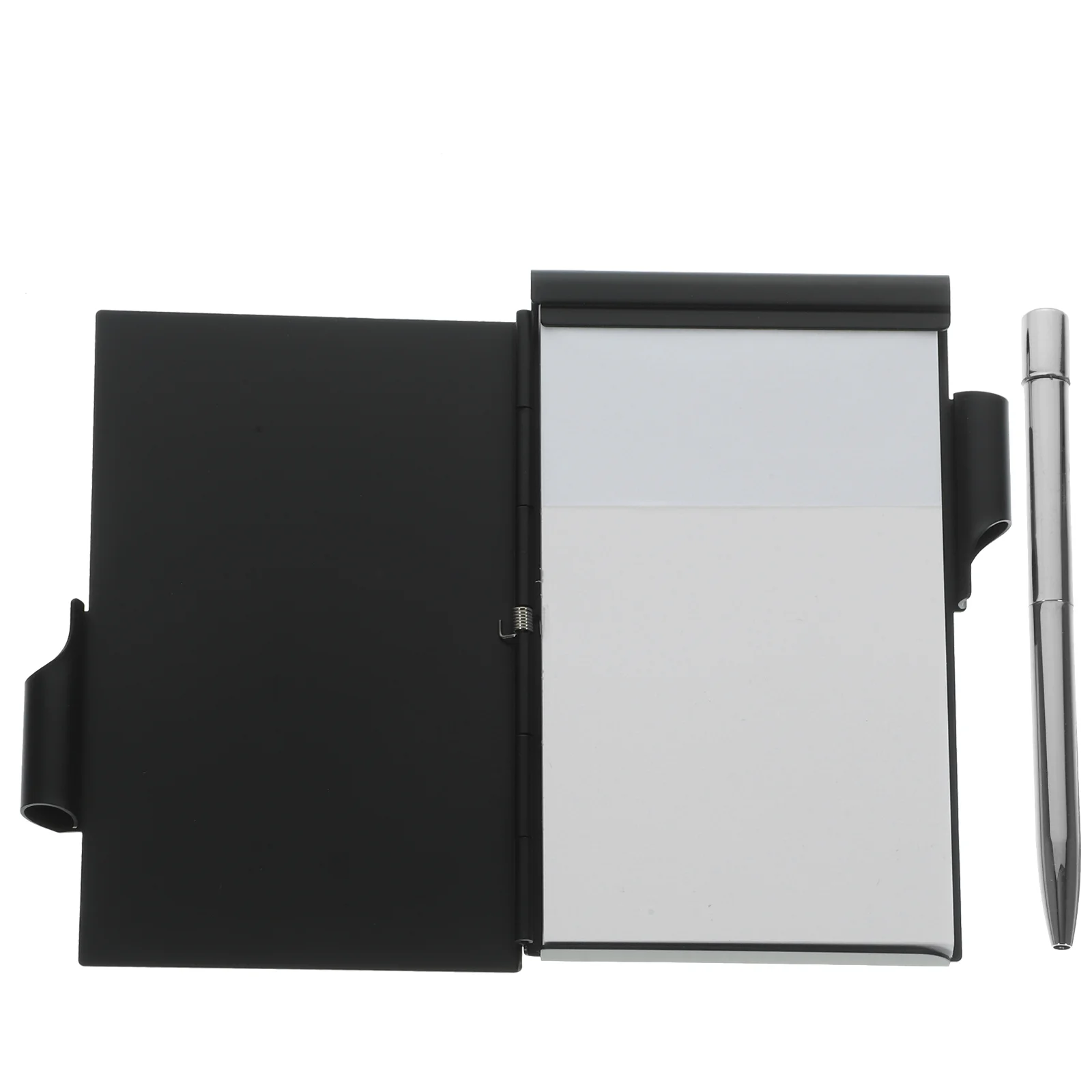 

Metal Small Notebook Mini Notepad Small Pocket Notepad Metal Note Case with Pen Pocket Paper Do List Notebooks Memo Tabs