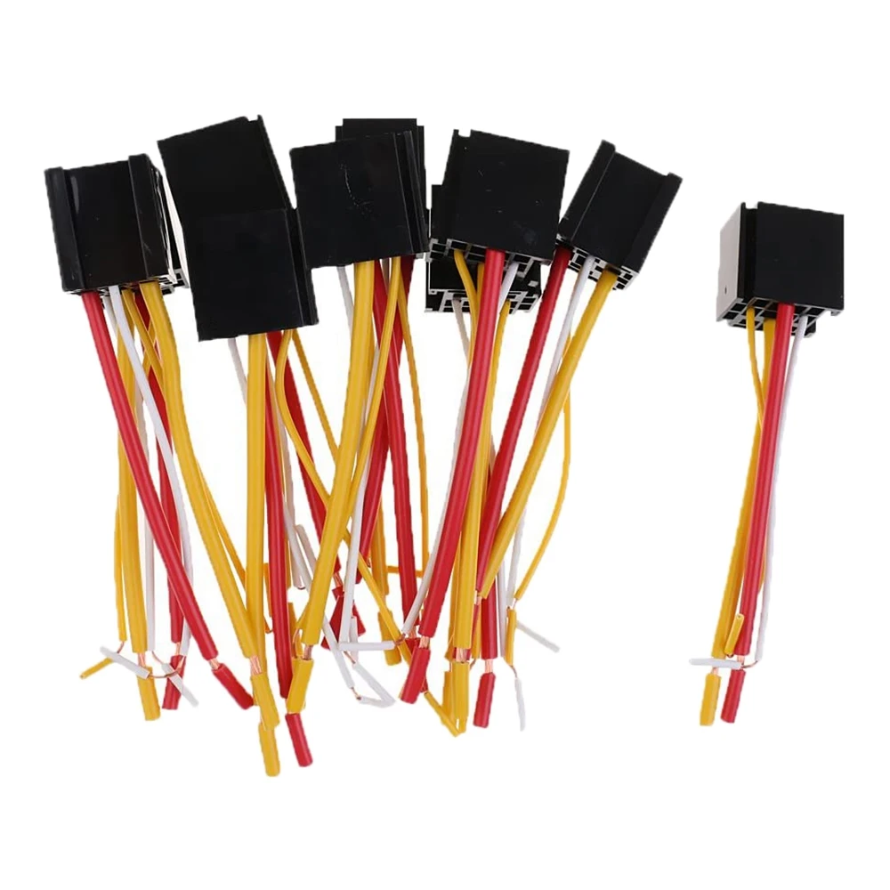 Presa Per Cablaggio Relè Spdt A 4 Pin 12V 80 Amp Per Auto Da 10 Pezzi