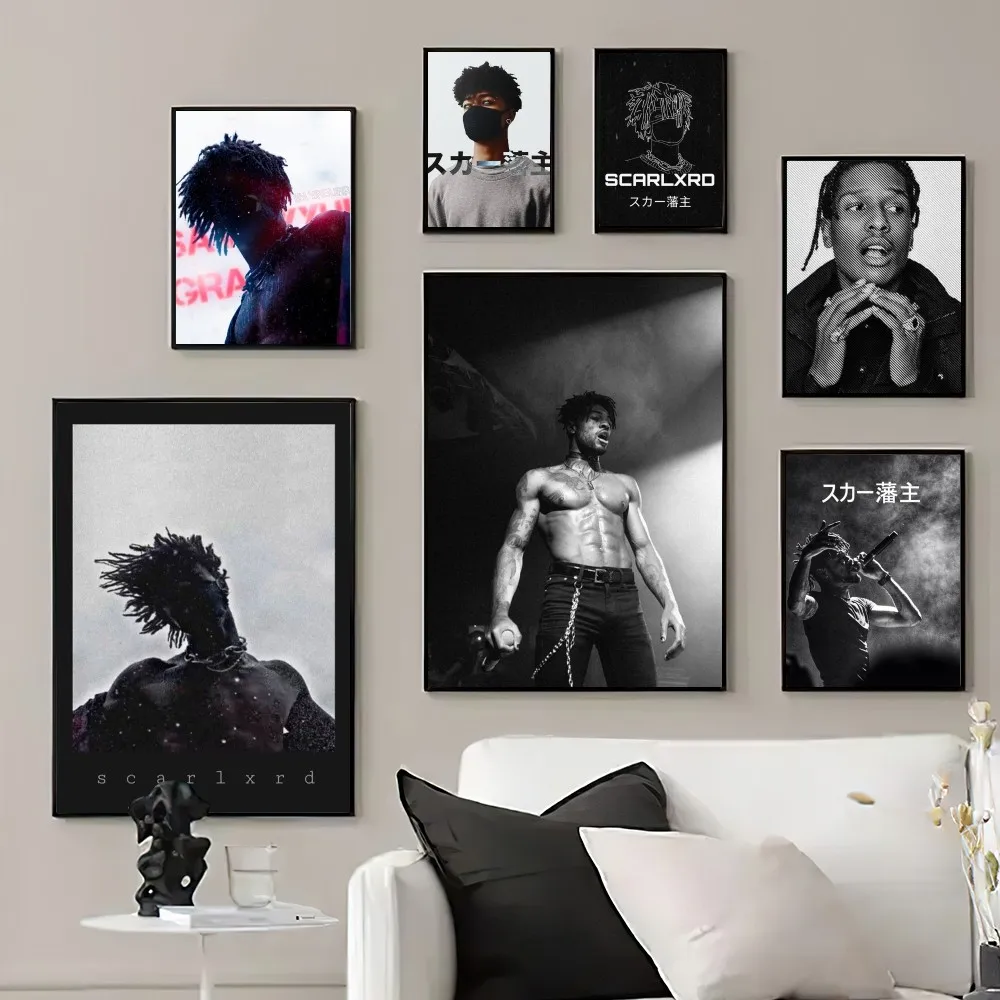 

Принт-постер rapper s-scarlxrd, настенные картины, украшение для гостиной и дома