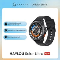 HAYLOU Solar Ultra GPS Smart Watch 1.6” AMOLED Display 60Hz Refresh Rate Bluetooth Calls 5ATM Water Resistance Sports Smartwatch 1