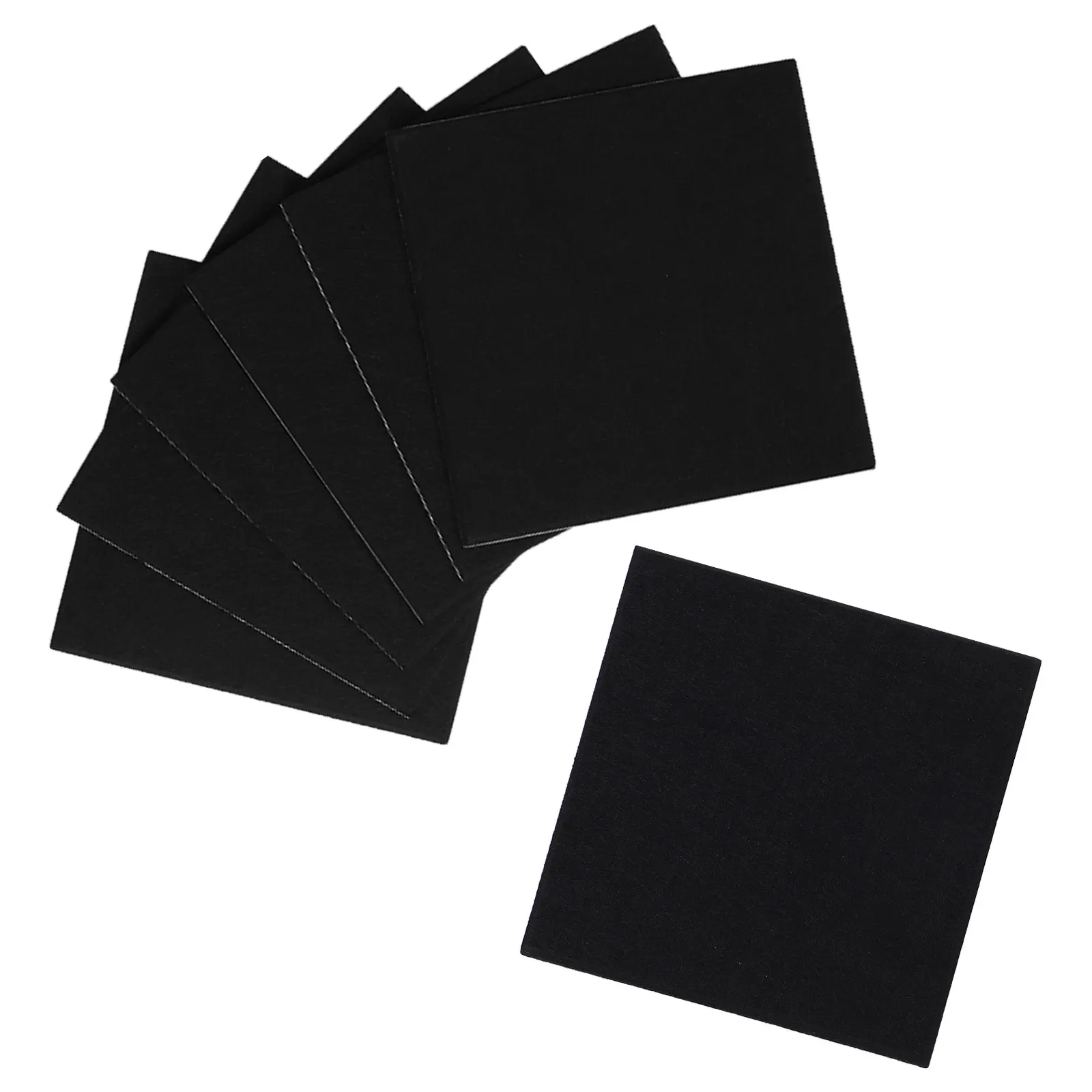 6Pcs 음향 방음 패널 자체 접착식 고밀도 폴리에스테르 섬유 코르크보드 소음 감소 사무실 스튜디오 사운드