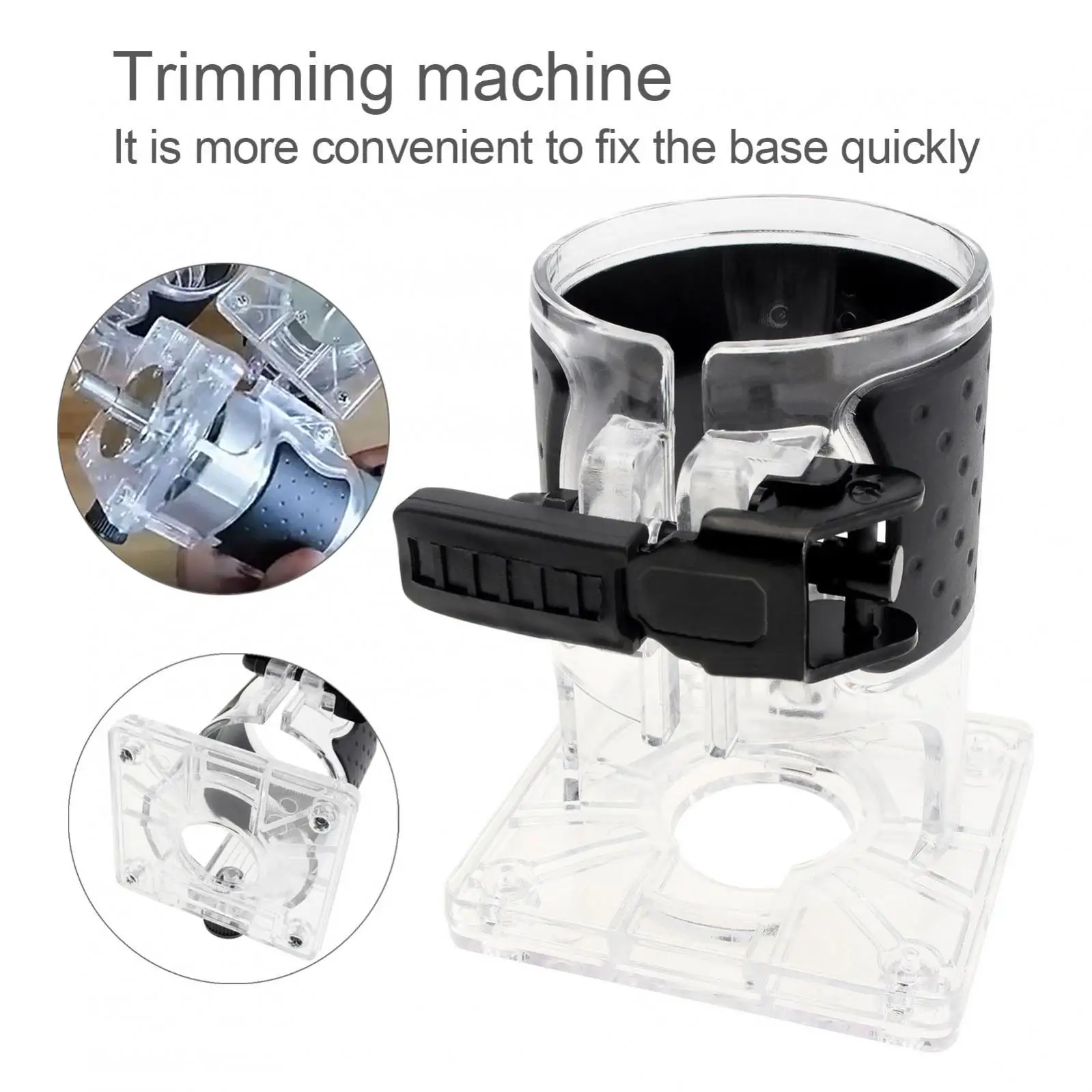 Wood Router Plunge Router Woodworking Tools Electric Trimmer Router Base Quick Fixation Durable Trimming Milling Machine Accessorie Compact Cover Case