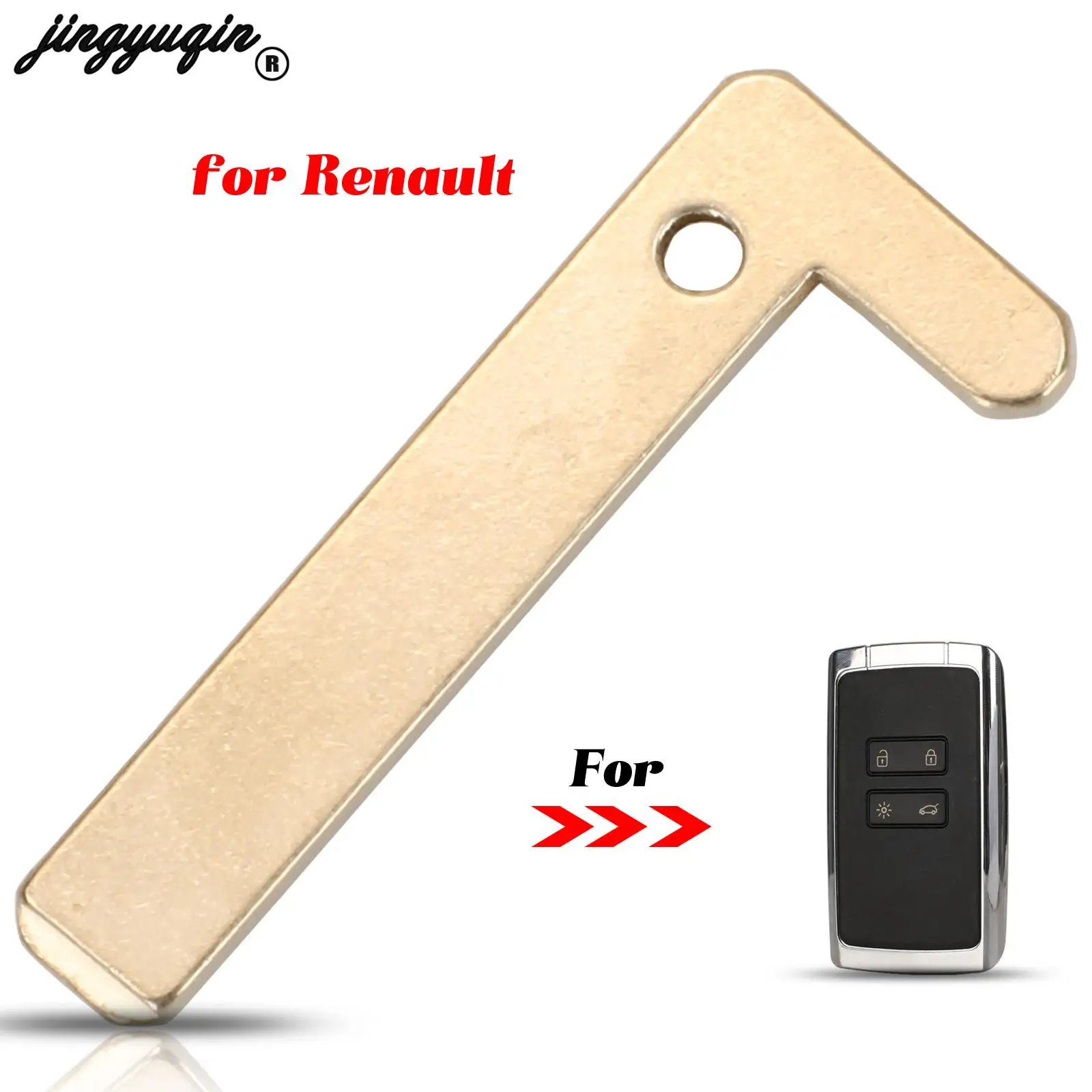 Jingyuqin Smart Remote Car Key Blank Uncut Blade Fob Per Renault Megane 4 Koleos Sostituzione Automatica