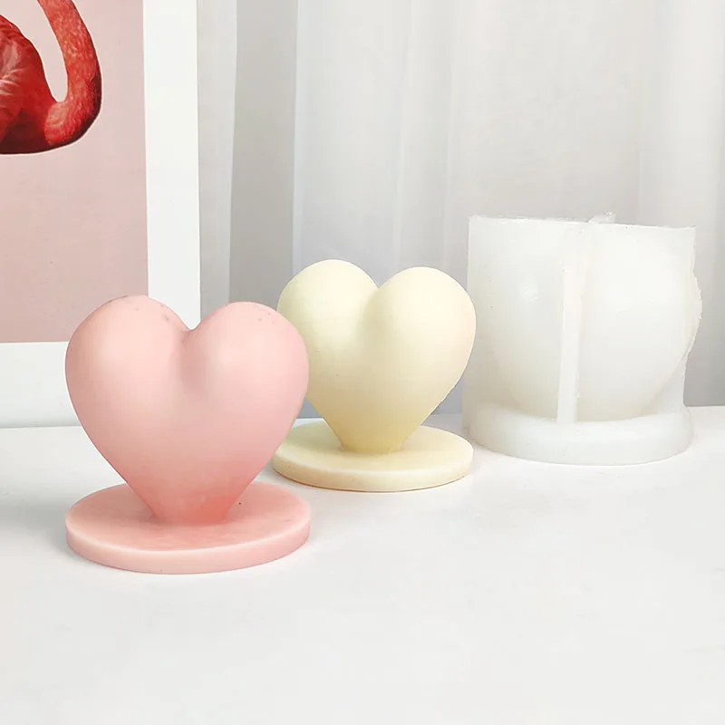 

Valentine Hearts Candle Silicone Mold for Handmade Chocolate Decoration Gypsum Aromatherapy Soap Resin Candle Silicone Mould