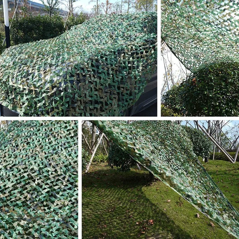 Tarnnetz Jagd Tarnnetz Autozelt Markise Schattennetz Schwarz Grün Blau Wald Tarnnetz 2X2M 2X5M 3X3m 3X5M – Detail 2
