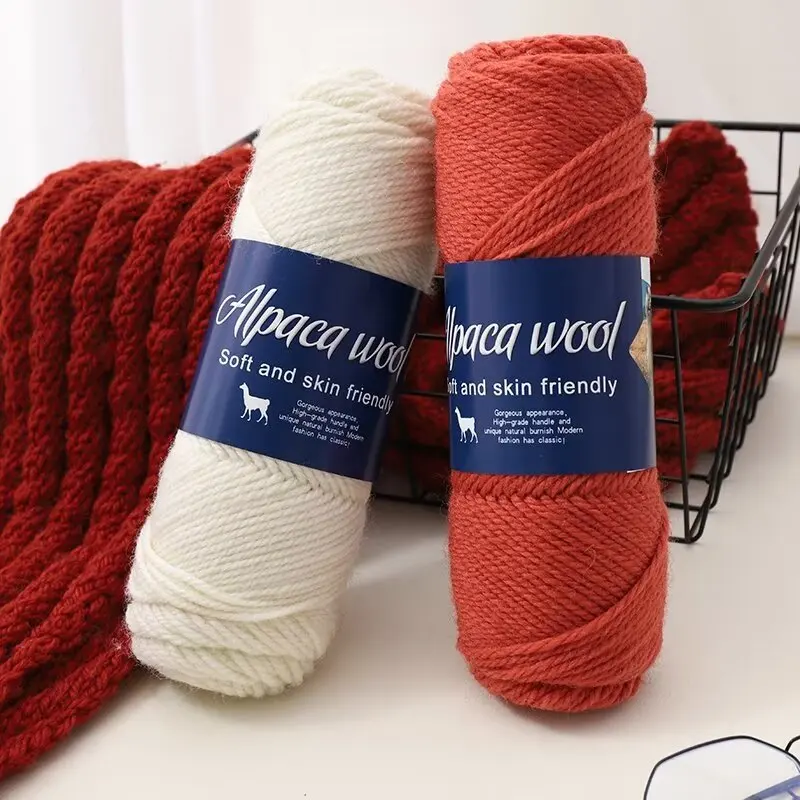 Renyiz Grof garen om te haken, 2 x 50 g, zachte dikke wol voor beginners en amigurumi-projecten, eenvoudig haken, starterskit, beige garen