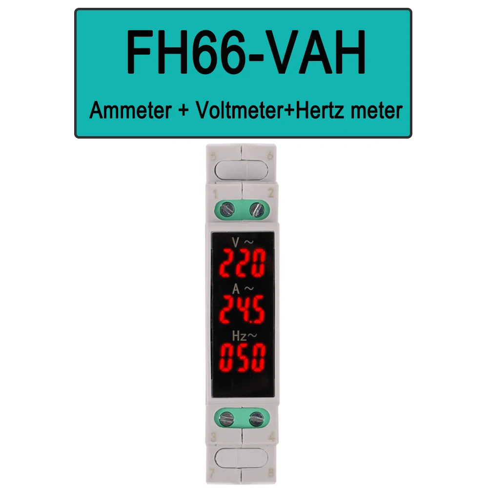 Din Rail Mount Voltage and Current LED Digital Display Meter