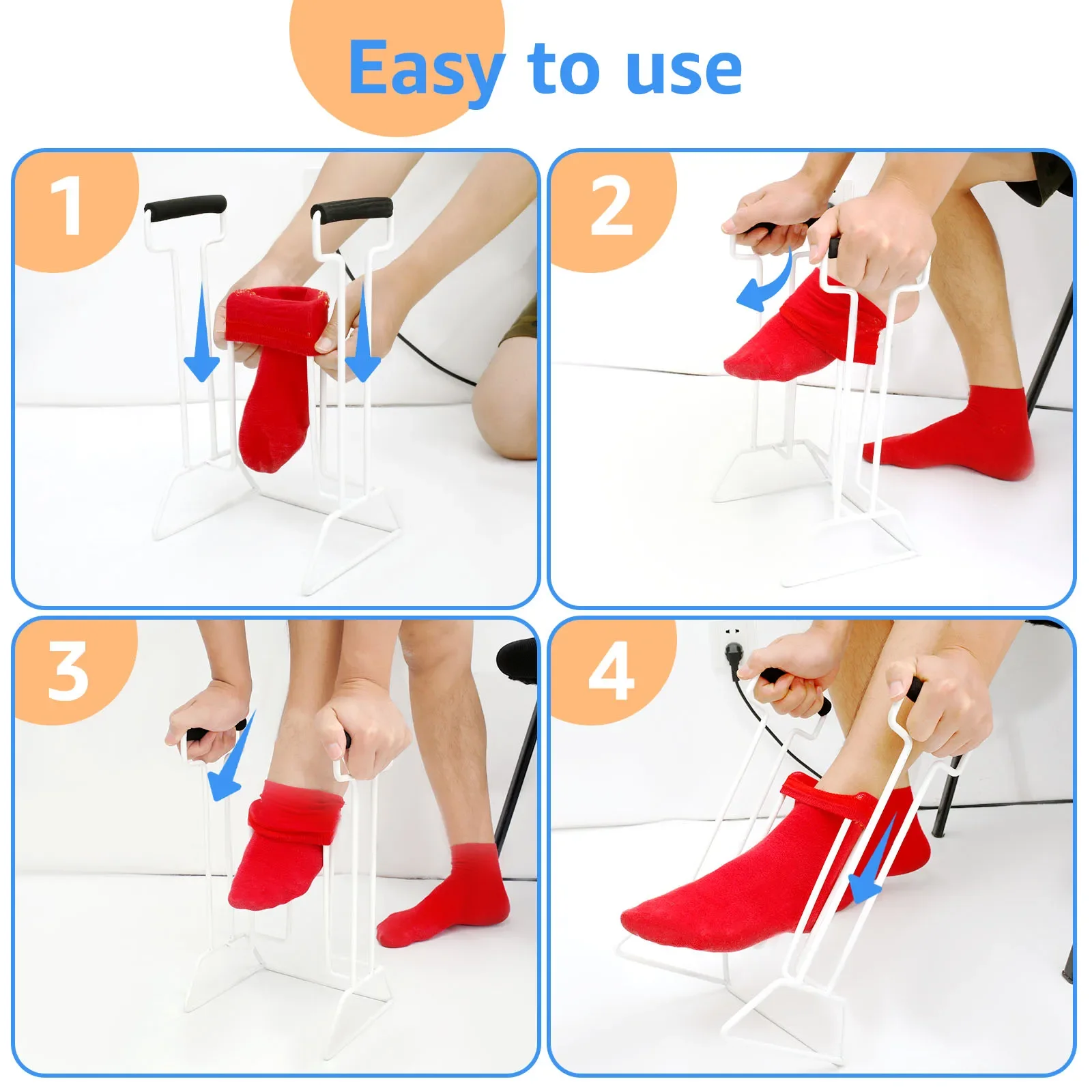 Elderly Stock Aid Tool Putting on Compression Large Sock Aid Easy to Use Donning Large Stocking Assistance for Old Men/Women