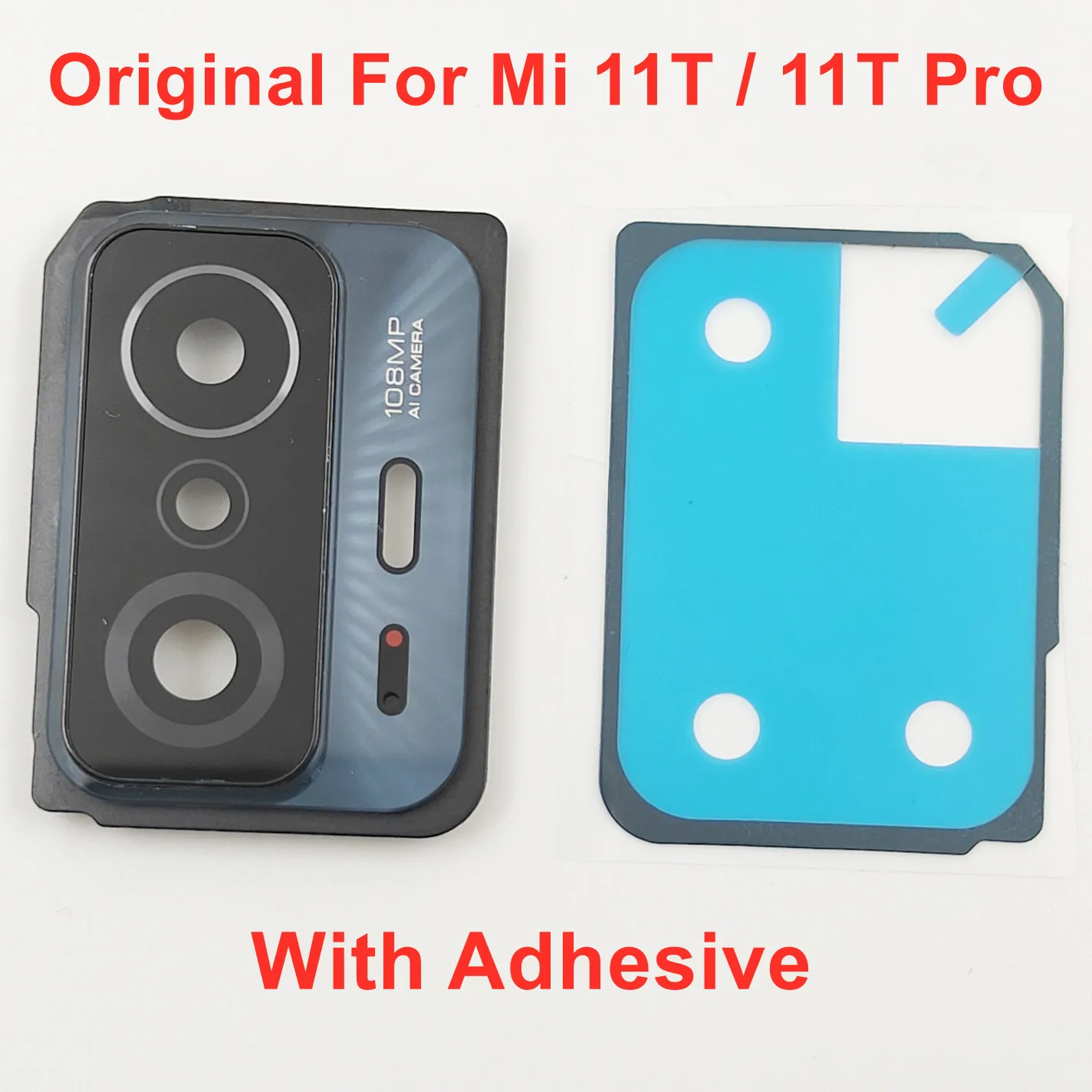 

Оригинальный объектив для камеры Xiaomi 11T 11T Pro, фоторамка для фотоаппарата со стеклянным объективом + клей для Mi 11T 11T Pro, детали для телефона