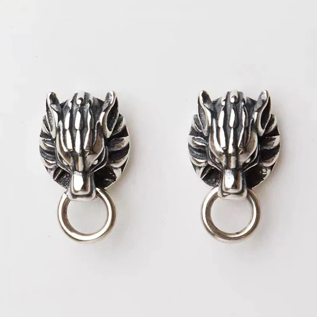 Hot Game Final Fantasy Cloud Strife Wolf Stud Earrings For Men Women Gift 2