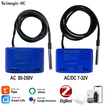 Zigbee 16A 2000W Smart Temperature Switch AC 12V or 220V With Temperature Sensor Thermostat Data Monitoring Work With Alexa,Tuya 1