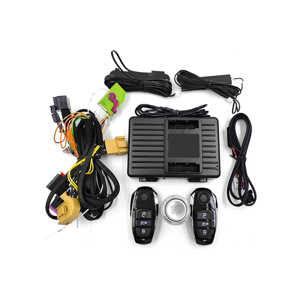 

For Volkswagen Touareg 2010-2017 Car add push button Start stop Remote key start stop keyless go system+mobilephone APP Control