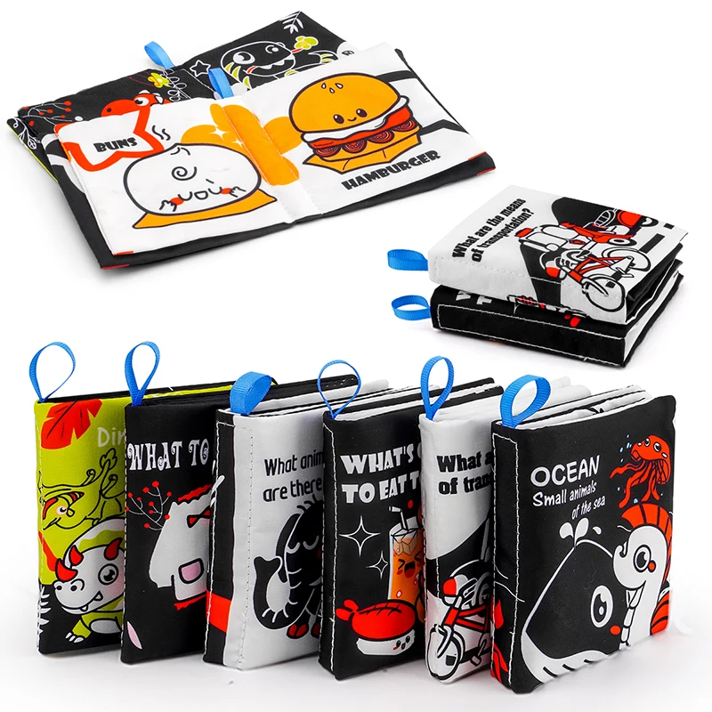 (6 Pieces) Soft Cloth Books Baby Books Bath Books 6 Pack (For Babies, Toddlers and Children) 3