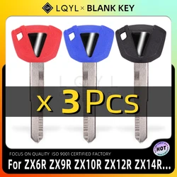 3Pcs Motorcycle Key Uncut Blank Replacement Keys For Kawasaki ZX6R ZX9R ZX10R ZX12R ZX14R ZZR1400  Ninja ER6N ER6F ER6R KLE650