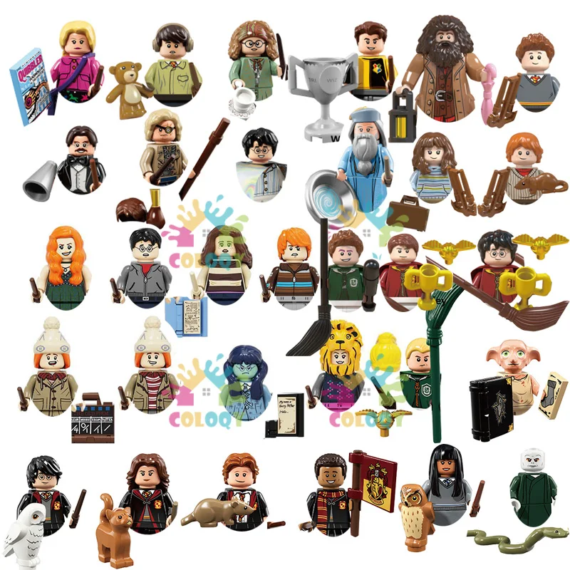 

New Harris Building Blocks Mini Action Figures Cartoon Anime Game Character Bricks Model Toys For Kids Birthday Gifts