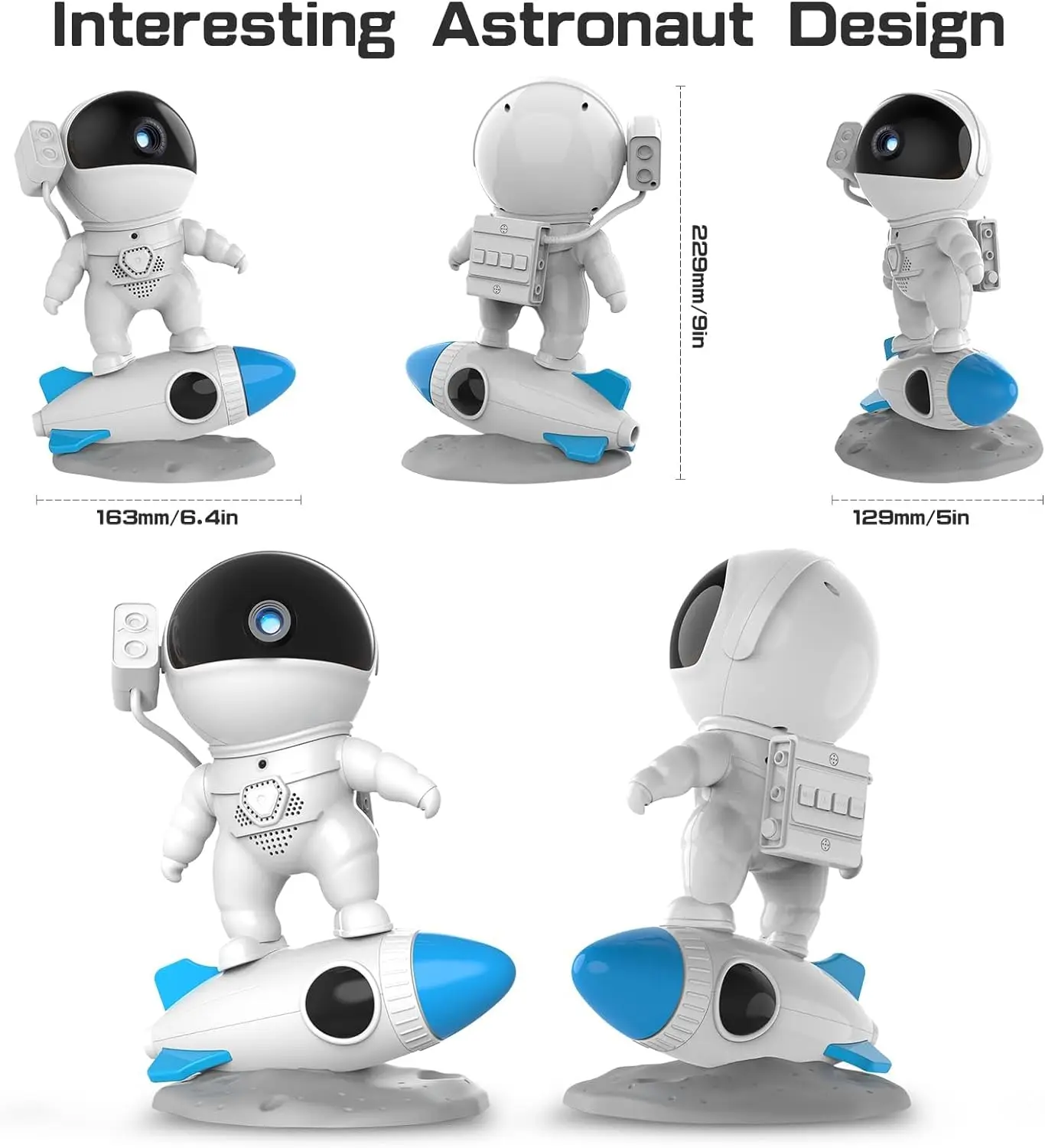 로켓 우주 비행사 스타 갤럭시 프로젝터, LED 야간 조명, 별이 빛나는 하늘, USB 360 ° 프로젝터 램프, 침실 장식, 어린이 선물, 12 in 1