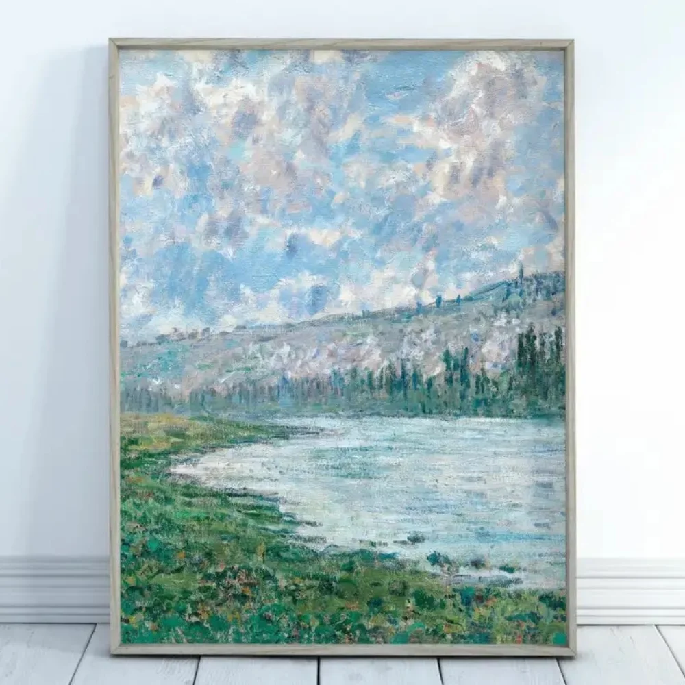 (1pc frameless)Monet Abstract Landscape Art Canvas Prints Painting Wall Art Famous Monet Posters Home Decoration Living Room Bed 5