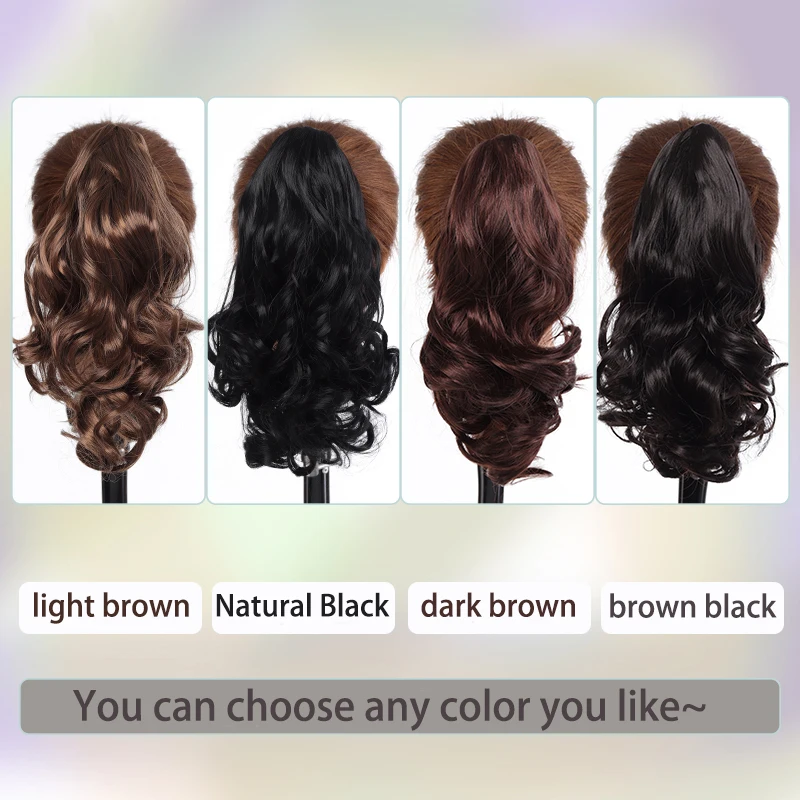 그립 클립 스타일 포니테일 합성 가발 짧은 곱슬머리 10인치 웨이브 내열성 포니테일 곱슬머리, 일상 착용에 적합