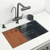 Undermount or Above Mount kitchen sink Matt black Nano Washing Basin with chopping board Cup washer304 Stainless Steel sinks 1