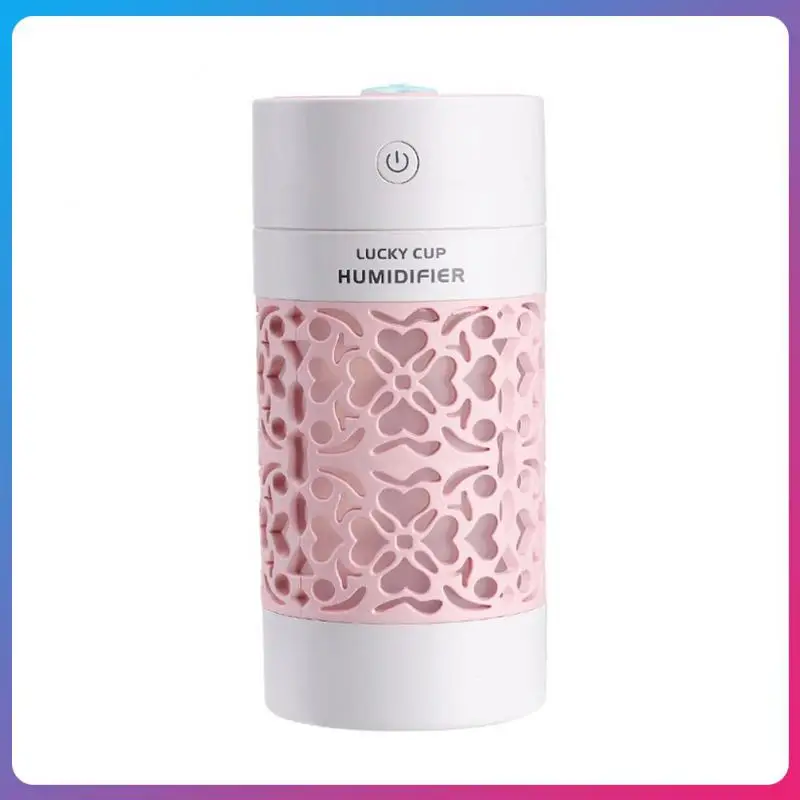 

saengQ 250ml Air Humidifier with LED Night Lamp Mini Fan Essential Oil Diffuser USB Fogger Mist Maker for Home Office Car