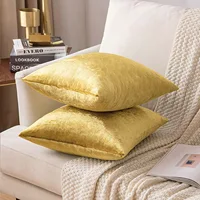 Housse de coussin carrée en velours doré, 70 × 70cm, taie d'oreiller de luxe douce pour canapé-lit, salon, lit de maison, 50x70cm, nouveau 3