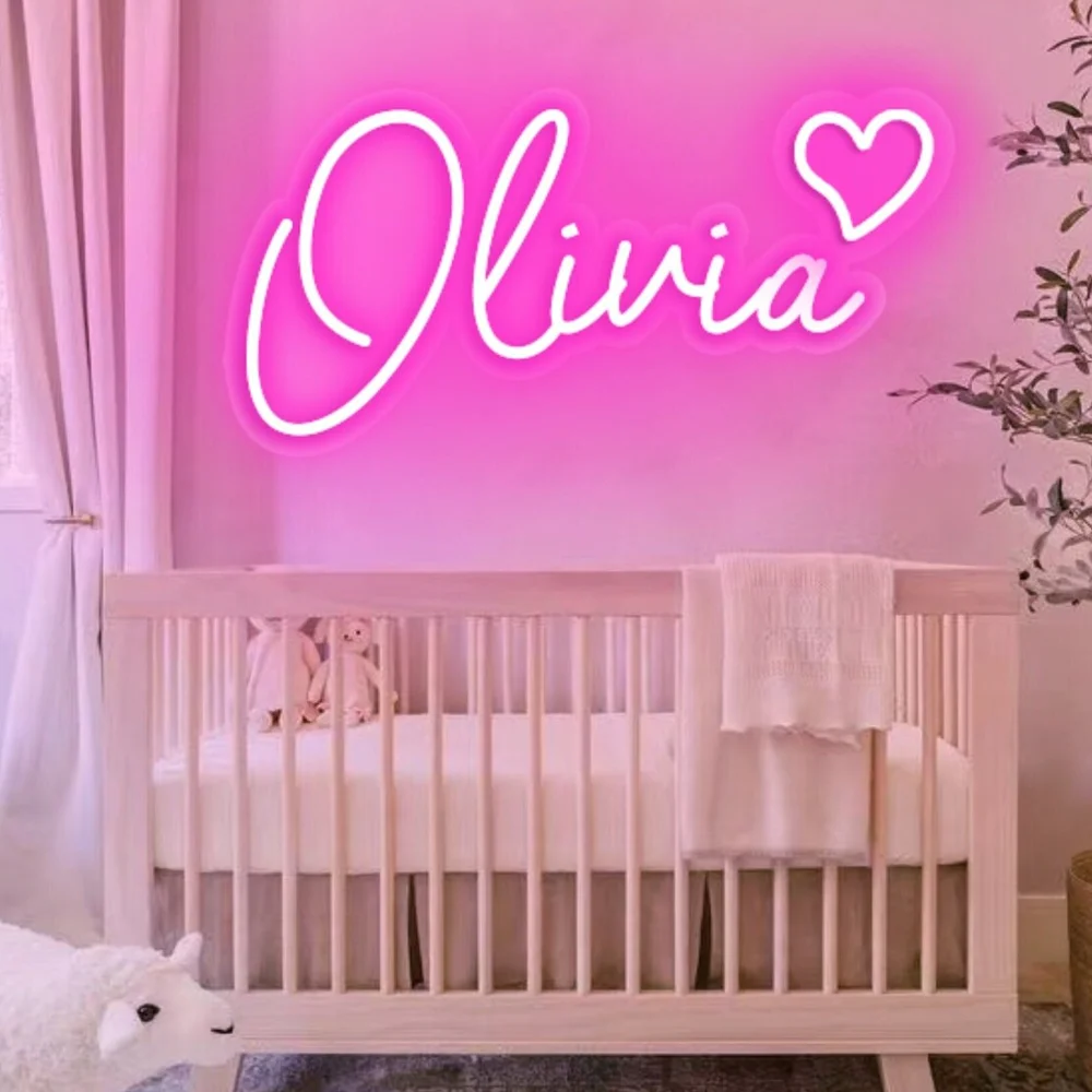 Insegna a Led al Neon personalizzata nome personalizzato per bambini Neon USB per camera da letto decorazione da appendere alla parete festa di compleanno insegne al Neon personalizzate  39