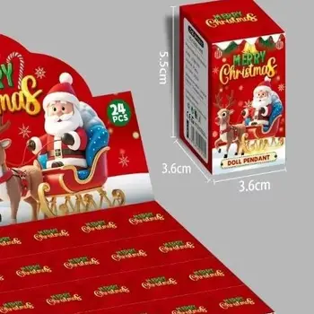 24pcs Christmas Themed Party Key Ring Gift Pack Surprise Box Suitable As Christmas Gift Party Gift Best For Christmas