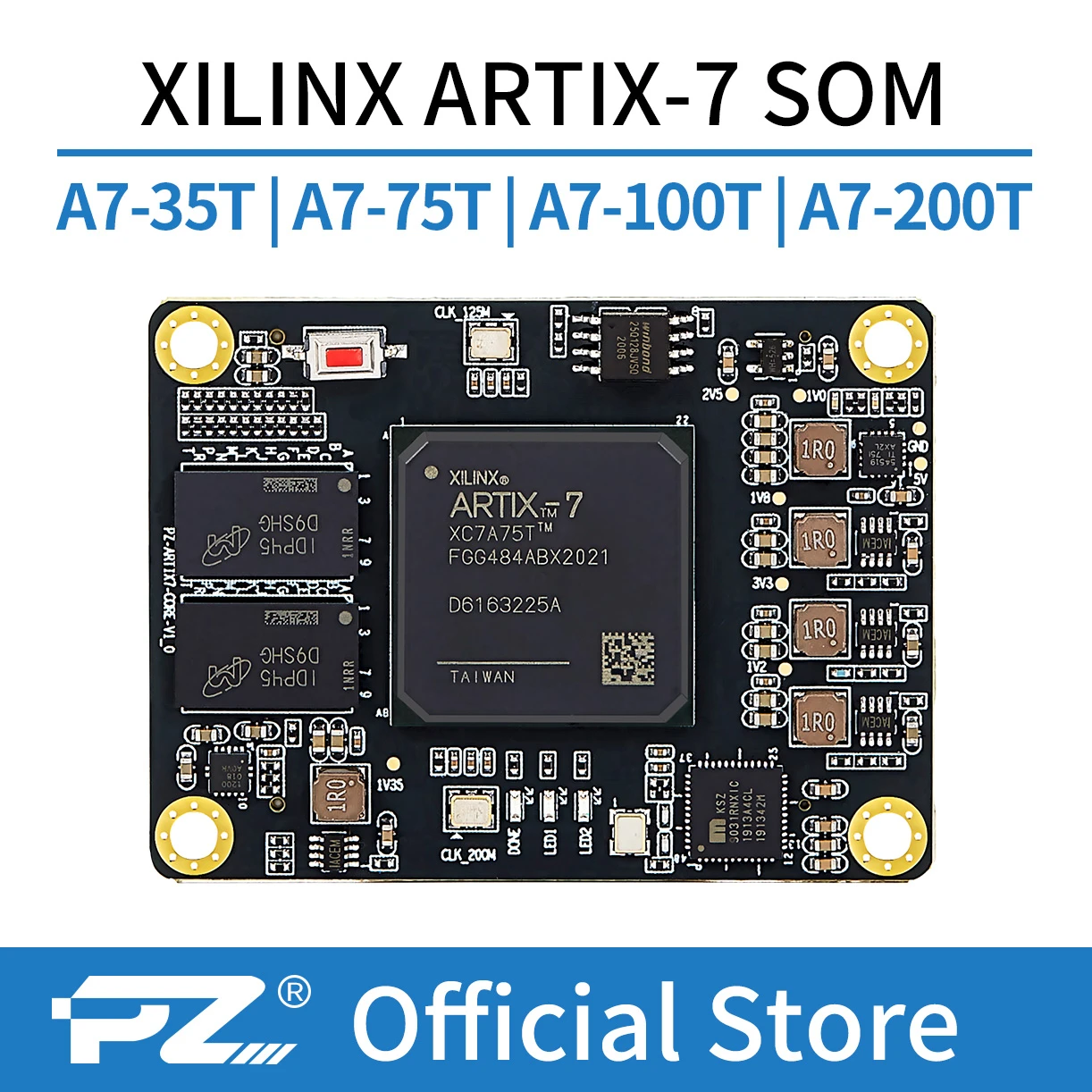 Puzhi Som 7a035 7a075 Xilinx Soc Artix 7 35t 75t Fpga Core Board 
