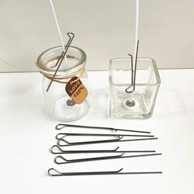 5/10pcs Metal Wax Core Fixing Clips Stainless Steel Wick Center Holder DIY Scented Candle Aromatherapy Making Supplies