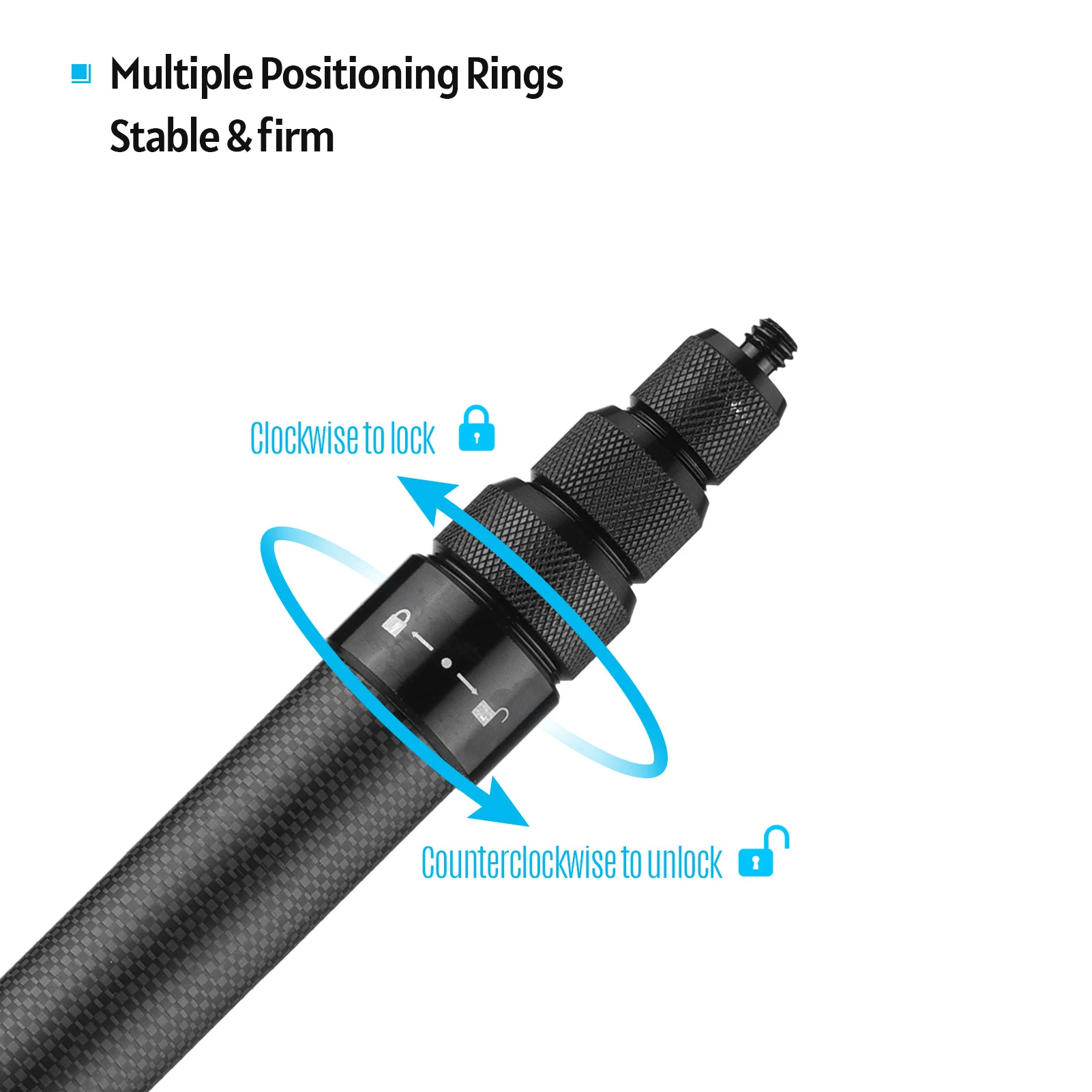 Selfie Stick 3M 1.5M Carbon Fiber Adjustable Extension Pole With 1 4 Inch Screw For Insta 360 One X One X2 R