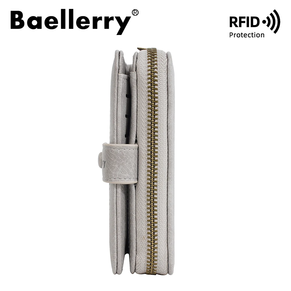 Women's Wallet for Girls, Baellerry Fashion PU Zip Around Coin Purse with Card Slots, Large Capacity Travel Wallet with Hand Str