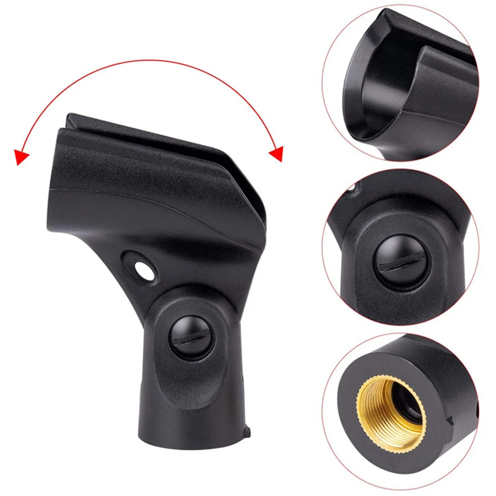 New Microphone Clip Holder Clamp With Adapter With Adapter Nut For Handheld For Handheld Wireless Holder Clamp