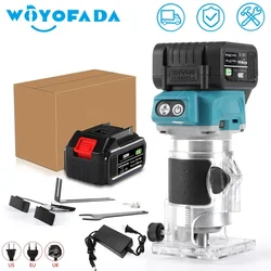 5 Speeds Brushless Electric Hand Trimmer Cordless Wood Router Woodworking Engraving Slotting for Makita 18V Battery