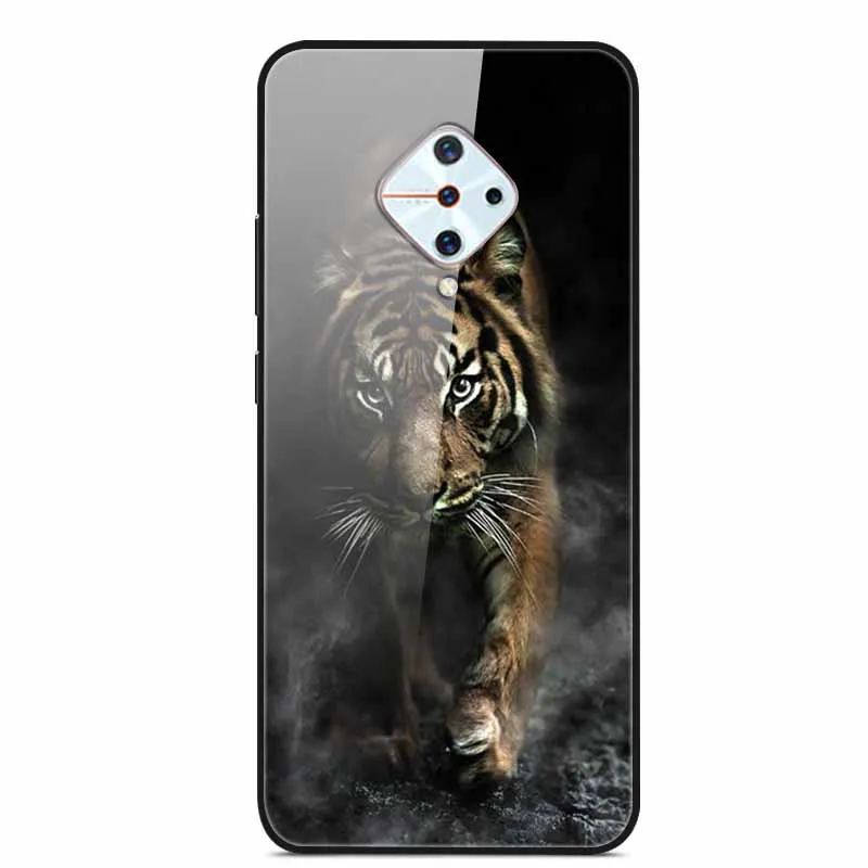 Premium Tempered Glass Back Case with Soft Bumper
