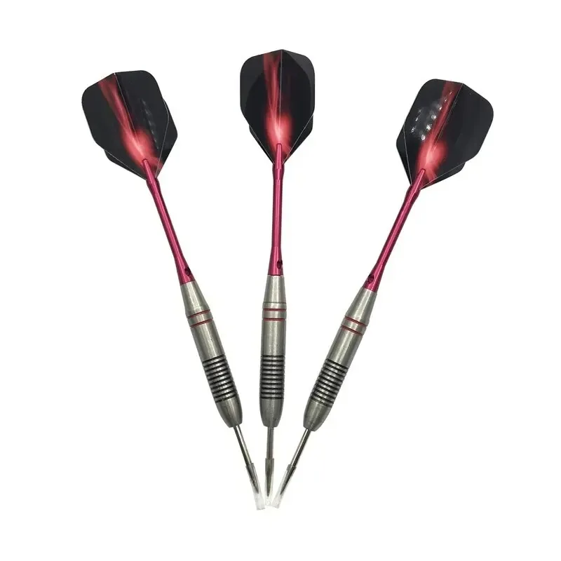 3pcs/1set Of about 24g Stainless Steel Dart Needle Anti-fall Rod Red Aurora Wing Adult Training Entertainment Games