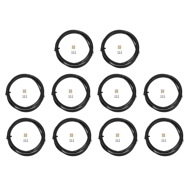 

10X BH90 Bike Brake Hose MTB Hydraulic Disc Brake Tube 2.5M Connector Insert Olive Set