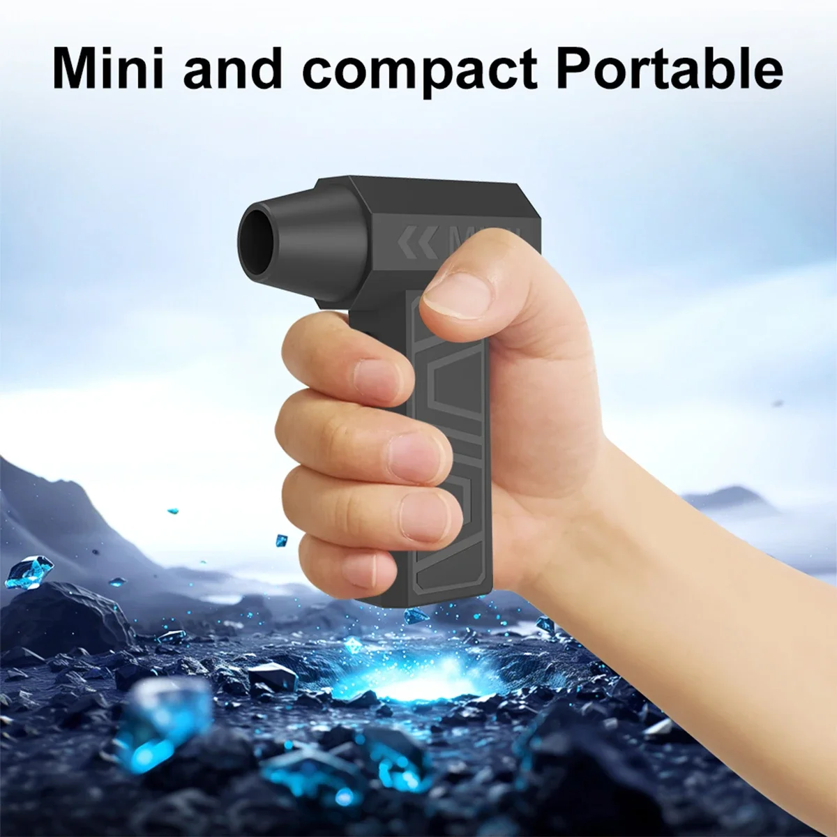 Portable Electric Turbo Blower Jet Fan with 5 Nozzles for Car and Snow