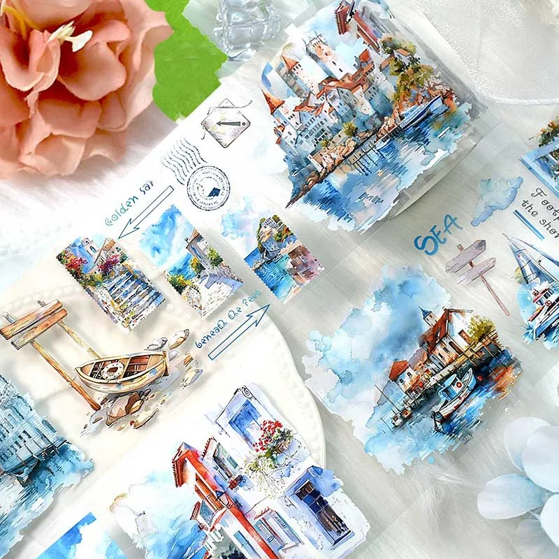 새로운 애완 동물 테이프 소녀 Washi 테이프 꽃 투명 마스킹 테이프 스티커 Scrapbooking 장식 저널링 일기 콜라주 소재