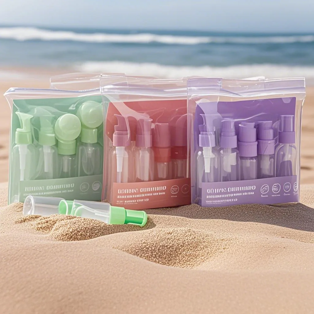 Compact 7-Piece Travel Toiletry Bottle Set - Refillable, Leakproof, and Lightweight Containers